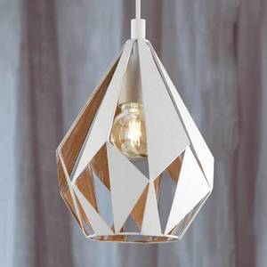 EGLO Závesná lampa Carlton 1, bielo-zlatá, Ø 20, 5cm vyobraziť