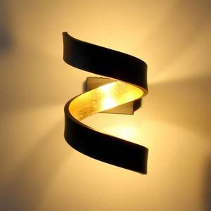 Eco-Light Nástenné LED svietidlo Helix, čierno-zlaté, 17 cm vyobraziť
