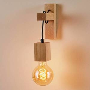 Eko-Light Nástenné svietidlo Jack zo svetlého dreva, hranaté vyobraziť