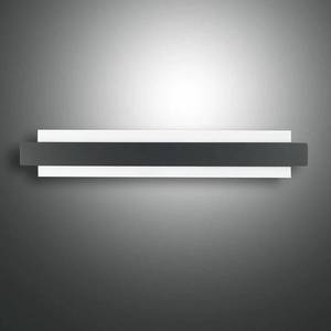 Fabas Luce Nástenné LED svietidlo Regolo kovové čelo čierne vyobraziť