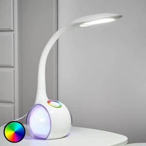 Globo Flexibilná stolová LED lampa Paula, biela vyobraziť