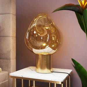 KARE Stolová lampa KARE Dough so skleneným tienidlom, zlatá vyobraziť