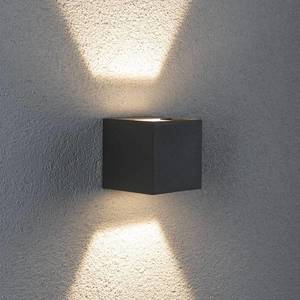 Paulmann Vonkajšie nástenné svietidlo Paulmann Cybo LED, 2 700 K, 8 x 8 cm, sivé vyobraziť