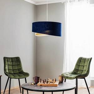 Maco Design Závesná lampa Vivien trojfarebná modrá/béžová/zlatá vyobraziť