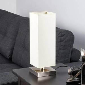 Lindby Martje – biela stolová lampa so žiarovkou E14 vyobraziť
