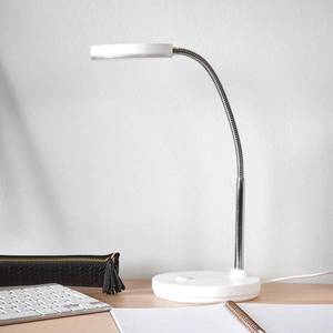 Lindby Biela LED lampa na písací stôl Milow vyobraziť