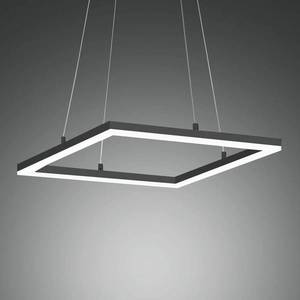 Fabas Luce Stropné LED svietidlo Bard 42x42 cm antracit vyobraziť