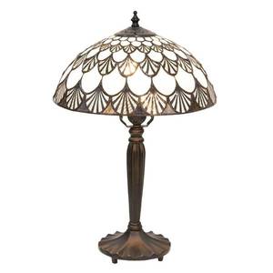 Clayre&Eef Stolná lampa 5998 mušľový vzor Tiffany vzhľad vyobraziť