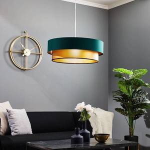 Maco Design Závesná lampa Dorina, zelená/zlatá Ø 60 cm vyobraziť
