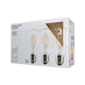 Müller-Licht LED žiarovka E27 4W 2700K Filament Set 3 ks, 470lm vyobraziť