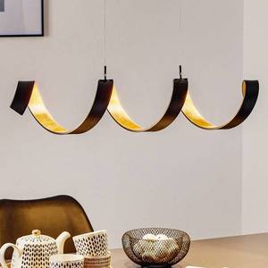 Eco-Light LED závesné svietidlo Helix, čierno–zlatá, 80 cm vyobraziť