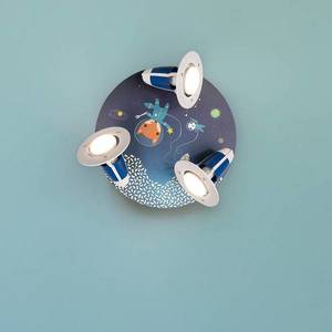 Elobra Stropné svietidlo Rondell Space Mission, modré vyobraziť