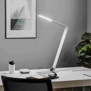 Fabas Luce Plochá LED lampa na písací stôl Wasp z hliníka vyobraziť