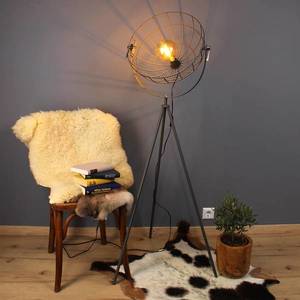 Eco-Light Stojaca lampa Grid s tienidlom v tvare košíka vyobraziť