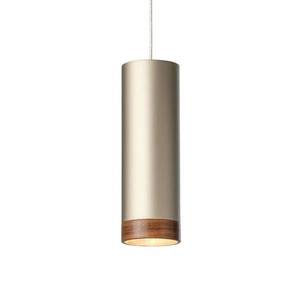 Domus Závesné svietidlo LED PHEB, strieborný bronz/orech vyobraziť