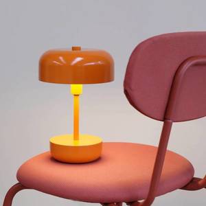 Dyberg Larsen Dyberg Larsen Haipot LED stolová lampa na batérie oranžová vyobraziť