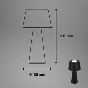 Briloner Stolová LED lampa Kihi nabíjateľná batéria čierna vyobraziť