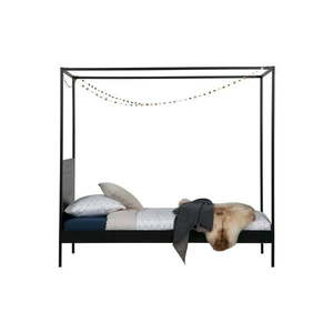 Čierna posteľ s baldachýnom WOOOD Dani, 90 x 200 cm vyobraziť