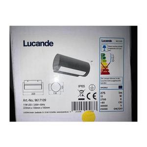 Lucande Lucande - LED Vonkajšie nástenné svietidlo BOHDAN LED/11W/230V IP65 vyobraziť