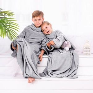 Detská deka s rukávmi DecoKing Lazy sivá vyobraziť