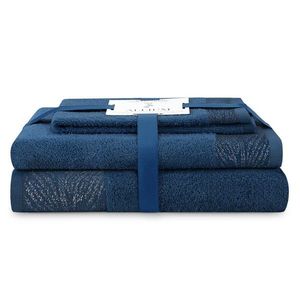 Sada 3 ks ručníků ALLIUM klasický styl námořnická modrá vyobraziť