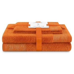 Súprava 3 ks uterákov ALLIUM klasický štýl oranžová vyobraziť