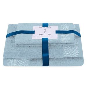 Sada 3 ks ručníků BELLIS klasický styl světle modrá vyobraziť