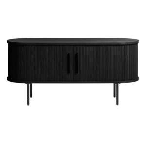 Čierny TV stolík v dekore duba 120x56 cm Nola – Unique Furniture vyobraziť