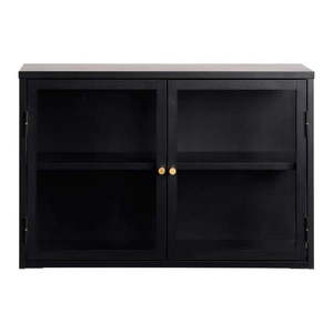 Čierna kovová vitrína 90x60 cm Carmel – Unique Furniture vyobraziť