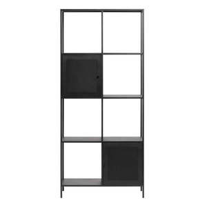 Čierna kovová knižnica 80x180 cm Malibu - Unique Furniture vyobraziť