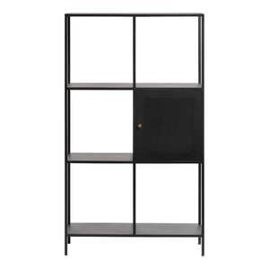 Čierna kovová knižnica 80x138 cm Malibu - Unique Furniture vyobraziť