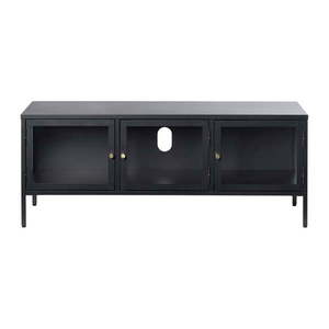 Čierny kovový TV stolík 132x52 cm Carmel - Unique Furniture vyobraziť