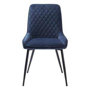 Modrá zamatová jedálenská stolička Milton – Unique Furniture vyobraziť