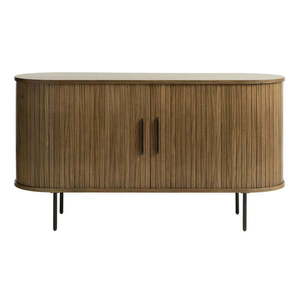 Hnedá nízka komoda v dekore duba 140x76 cm Nola – Unique Furniture vyobraziť