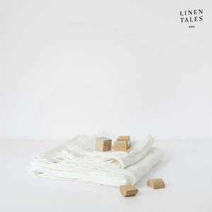 Biela ľanová detská osuška 45x90 cm - Linen Tales vyobraziť
