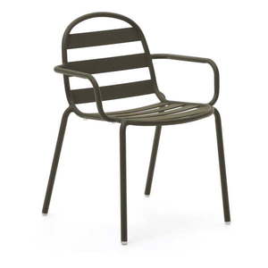 Zelená kovová záhradná stolička Joncols - Kave Home vyobraziť