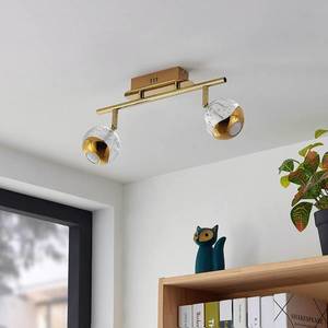 Lucande Lucande Kilio stropné LED svietidlo, 2-pl., zlatá vyobraziť