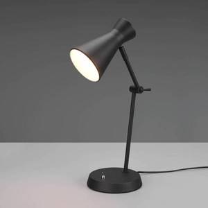 Reality Leuchten Lampa na písací stôl Enzo, 1-plameňová, čierna vyobraziť
