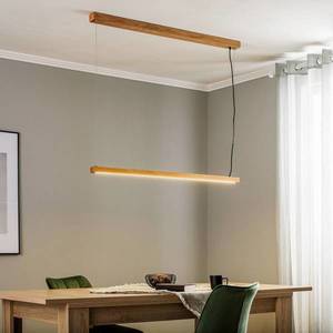 Lindby Lindby Signon závesné LED svetlo z dubového dreva vyobraziť