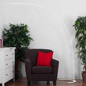 Lindby Minimalistická stojaca LED lampa Danua v bielej vyobraziť