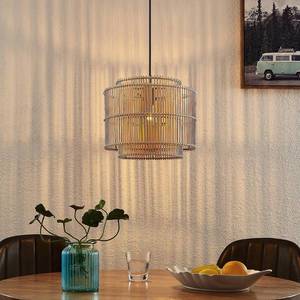 Lindby Lindby Bridga závesná lampa zo svetlého bambusu vyobraziť