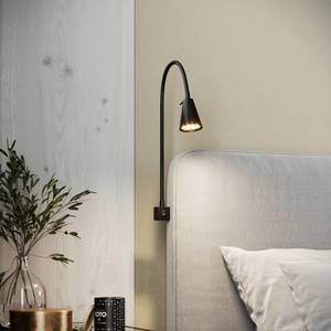 Briloner Nástenné svietidlo Tuso LED, montáž na posteľ, čierne vyobraziť