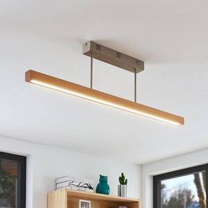 Lucande LED drevená závesná lampa Tamlin, buk, 100 cm vyobraziť