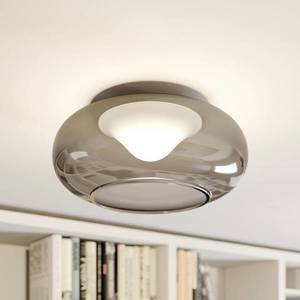 Lucande Sklenené stropné LED svietidlo Mijo dymová sivá vyobraziť