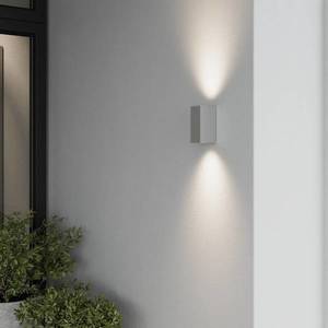 Lucande Strieborné vonkajšie nástenné svietidlo Tavi LED vyobraziť