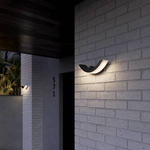 Lucande Grafitové vonkajšie nástenné LED svietidlo Half vyobraziť