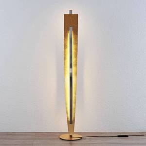 Lucande Stojaca LED lampa Marija ušľachtilý zlatý vzhľad vyobraziť