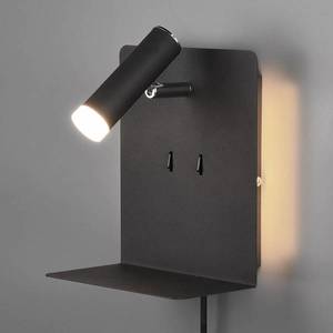 Trio Lighting LED nástenné svietidlo Element s poličkou čierna matná vyobraziť