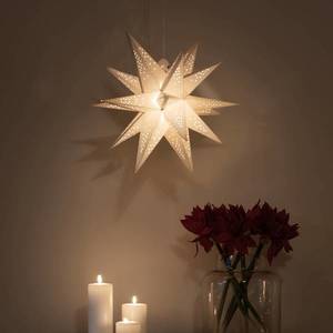 Konstsmide Christmas LED svietidlo Papierová hviezda 3D biela, stmieva vyobraziť