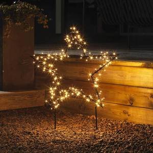 Konstsmide Christmas Kovová LED hviezda, čierna s hrotmi do zeme vyobraziť